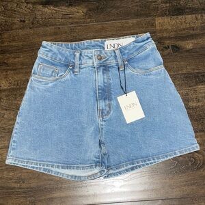 NEW LMDN Landon Denim Medium Wash High Rise Jean Shorts - Size 26